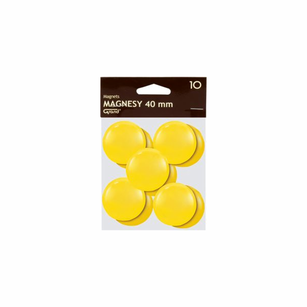 KW Trade Magnets Grand 40 mm žluté balení. 10 kusů