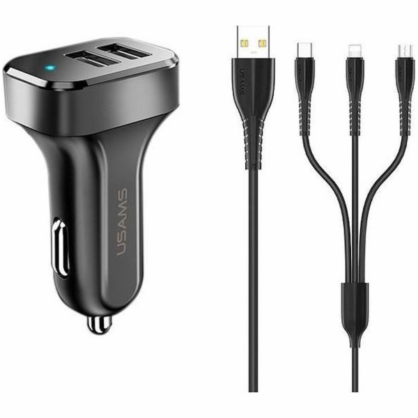 Usams USAMS Charger Lod. sama. 2xUSB C13 2.1A 3v1 (microU...