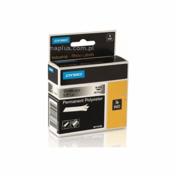 Dymo Odolná polyesterová páska 12 mm x 5,5 m černá na met...
