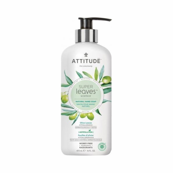 Attitude Super Leaves, mýdlo na ruce, olivové listy, 473 ml