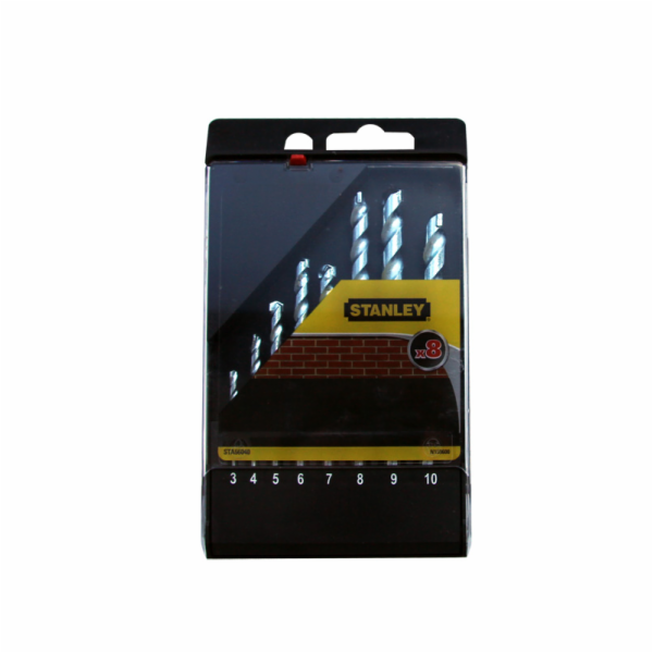 Sada vrtáků do betonu Stanley 10 5 6 8 4 7 3 9 mm (STA56040)