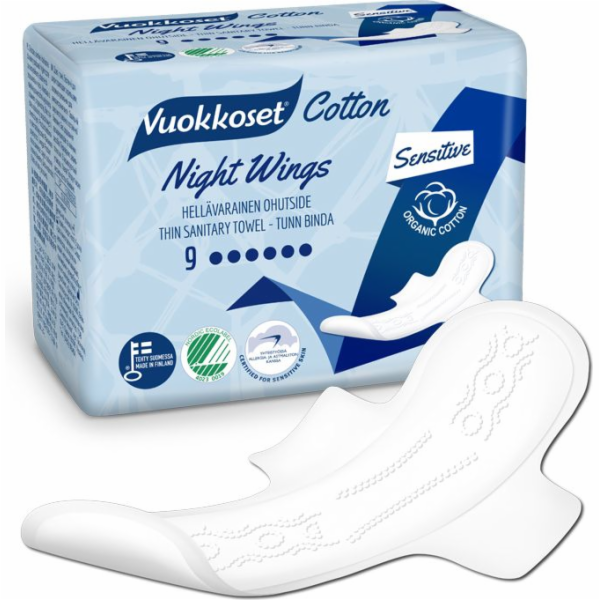 Vuokkoset Vuokkoset, BAVLNA, Sensitive Night Pads with Wi...