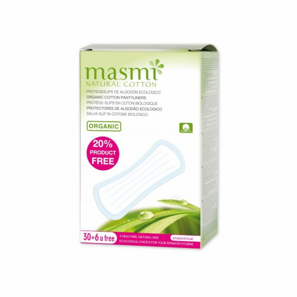 Masmi Anatomicky tvarované slipové vložky -100% organická...