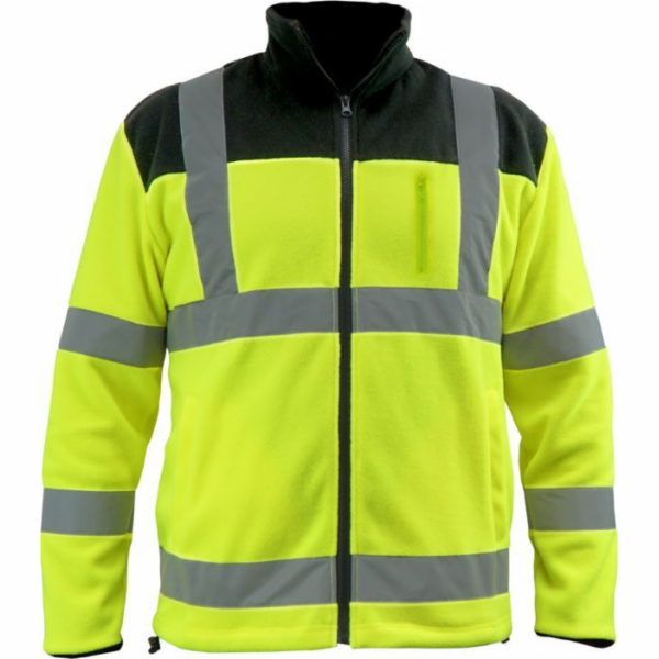 Dedra reflexní fleecová mikina 280g/m2, velikost S, žlutá...