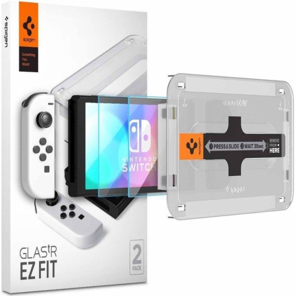 Spigen TEPLENÉ SKLO SPIGEN GLAS.TR EZ FIT 2-PACK NINTENDO...
