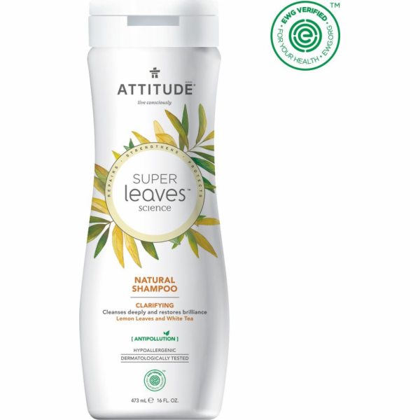 Čistící šampon s citronem a bílým čajem Attitude 473 ml