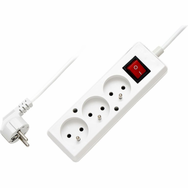 Plastrol PS-370WS napájecí lišta, 3 zásuvky, 1,5 m, bílá ...