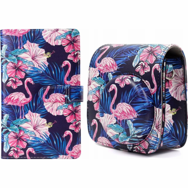 LoveInstant Case INSTAX Mini 8 / 9 + ALBUM Flamingos