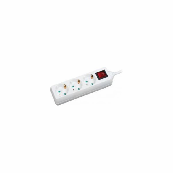LogiLink napájecí lišta 3 zásuvky 1,4 m bílá (LPS206)