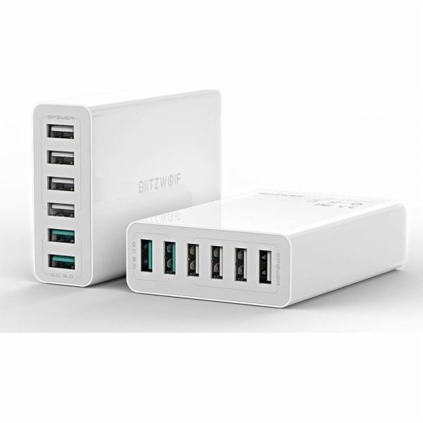 Blitzwolf nabíječka 6x USB nabíječka Blitzwolf BW-S15, QC...