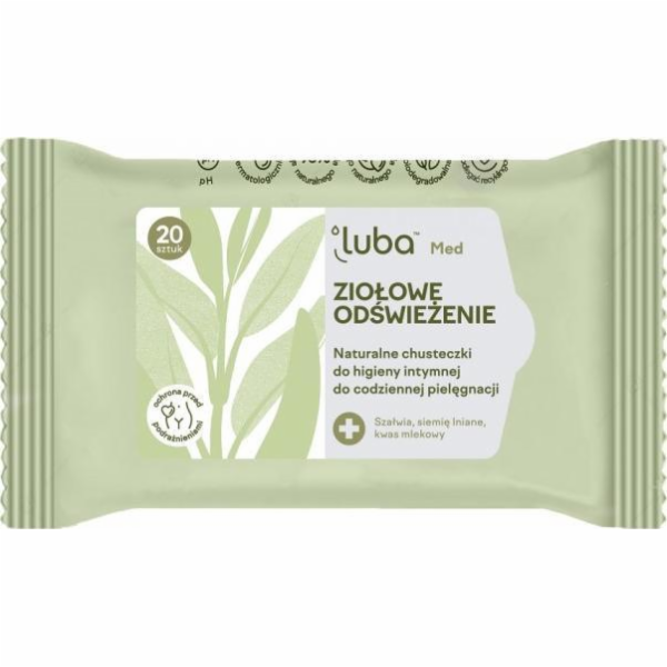 Luba LUBA_Med Bylinné osvěžení, přírodní ubrousky pro int...