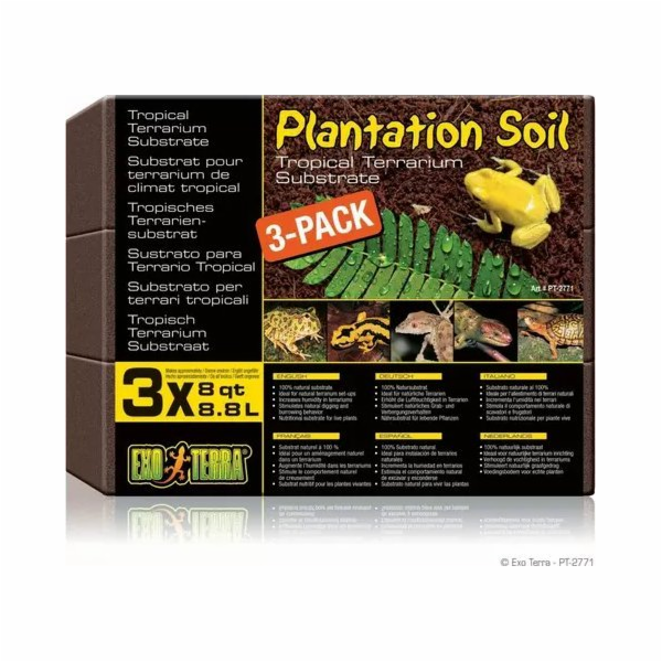 Exo Terra Plantation Soil, 3-balení, 3x 8,8L