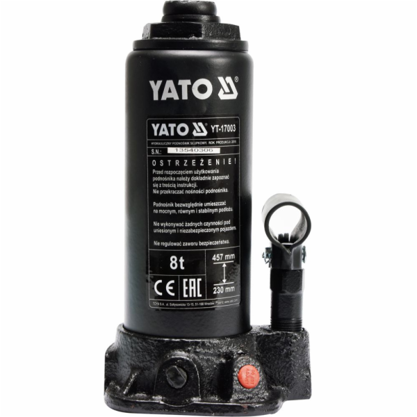 Hydraulický zvedák Yato 8T sloupek 230-457 mm (YT-17003)