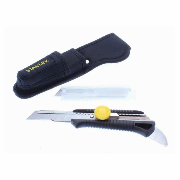 Nůž Stanley 18mm + zlomené čepele + pouzdro (STHT7-10220)