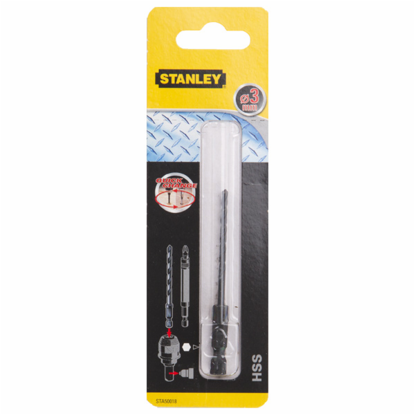Stanley vrták do kovu HSS šestihranný 6mm (STA50033)