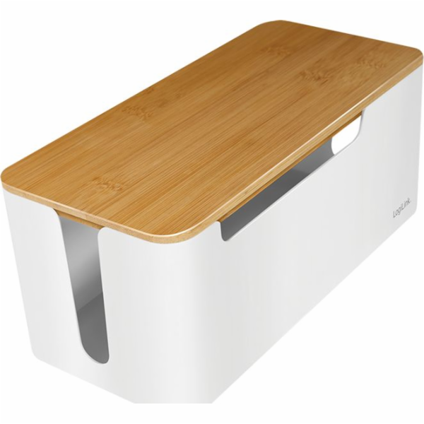 Organizér LogiLink Management Cable Box Bamboo-Deckel 320...