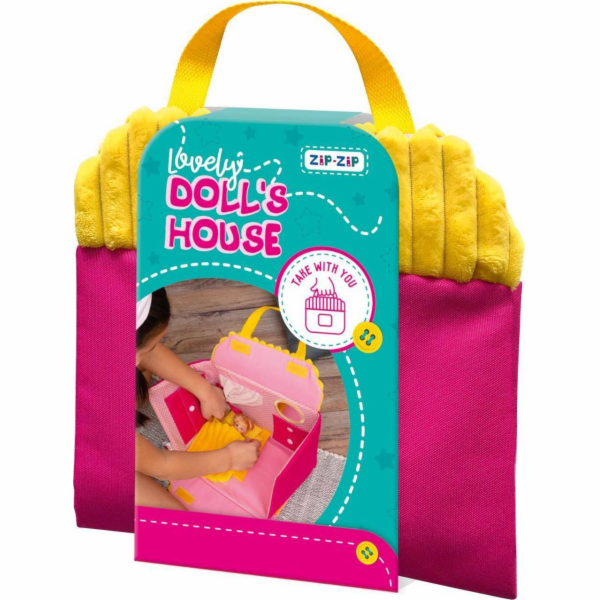 Skládací domeček pro panenky žlutý RZ5001-01 Roter