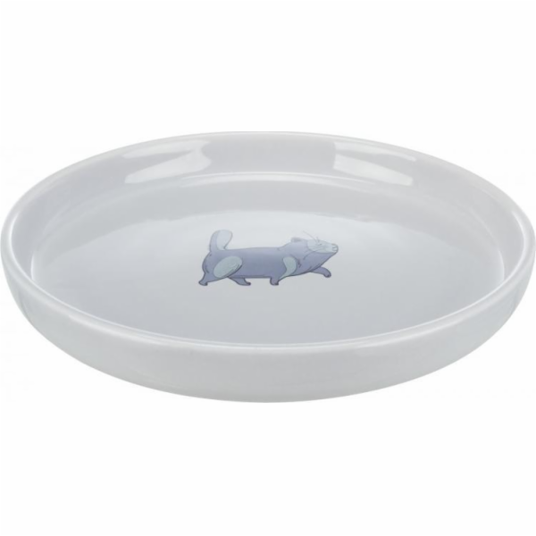 Miska Trixie, pro kočky, šedá, keramická, 0,6l/13cm, ploc...