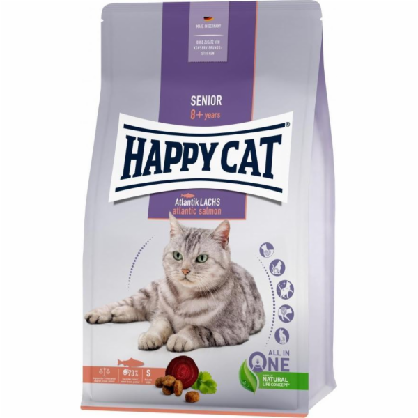 Happy Cat Senior Atlantic Salmon, suché krmivo pro kočky ...