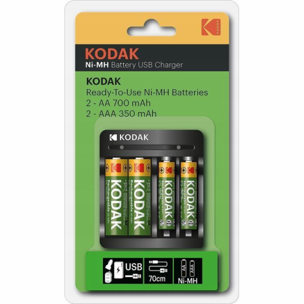 Nabíječka Kodak Usb nabíječka Kodak + 2x Aa 750mah bateri...