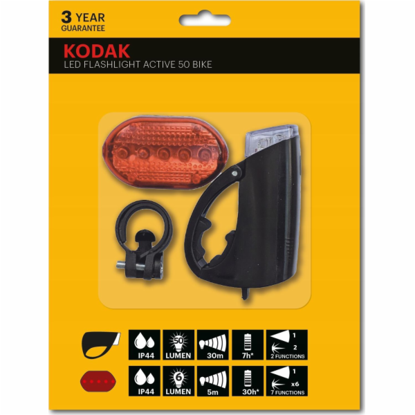 Kodak LED světla na kolo Kodak Active 50 2 ks přední + za...