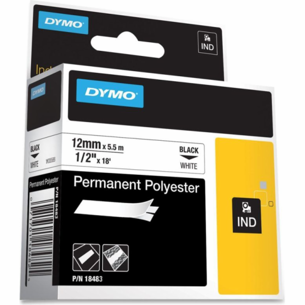 Dymo štítek pro trvalý popis rovných ploch, bílá 18483, č...