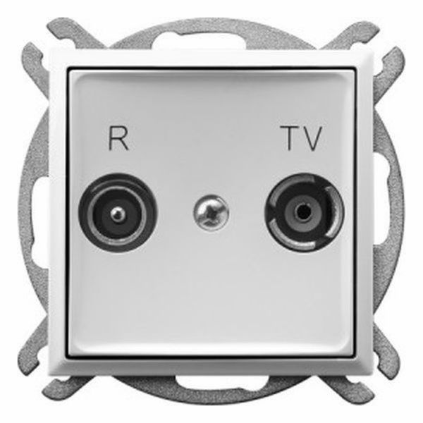 Ospel ARIA RTV koncová zásuvka bílá GPA-UK/m/00