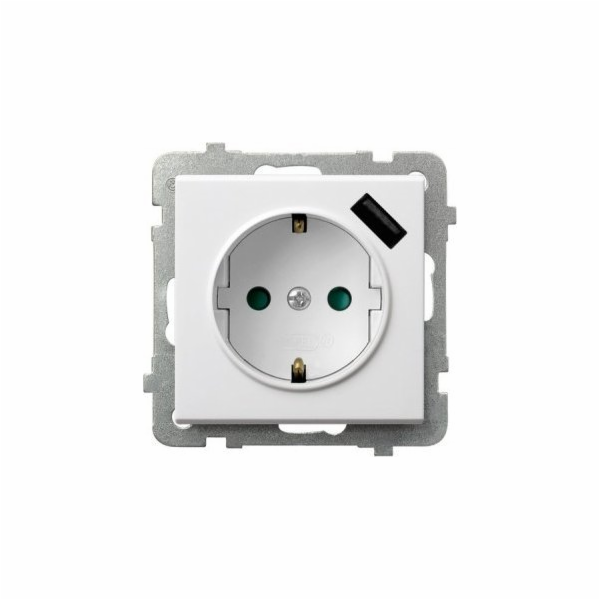 Ospel Sonata GP-1RSPUSB 2.1A/m/00 jednozásuvka s uzemnění...