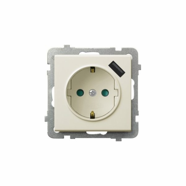 Ospel Sonata GP-1RSPUSB jednozásuvka 2,1A/m/27 se schuko ...