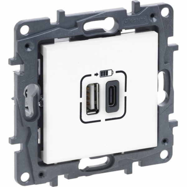 Legrand USB zásuvka Legrand Niloe Step 863140 A+C bílá
