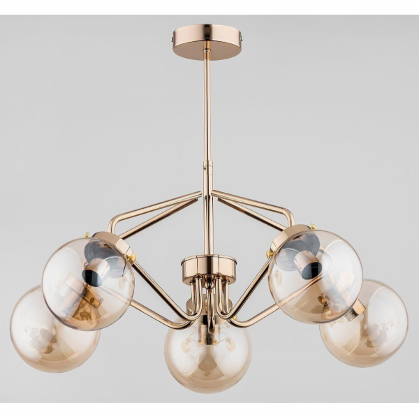 Závěsná lampa Alfa Barsum, 5-ti světlá zlatá závěsná lamp...