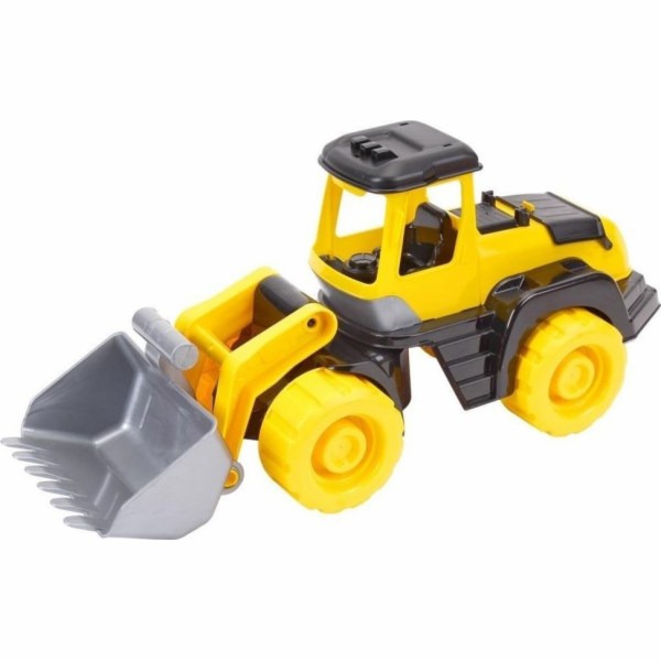 Černý a žlutý traktor