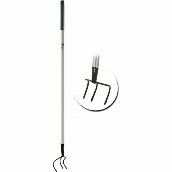 Zahradní trojzubec, kovová rukojeť, délka 128 cm