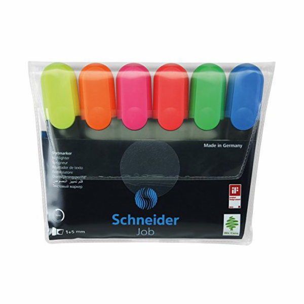 Schneider Highlighter Job 6 kusů, mix barev