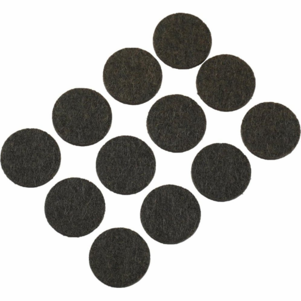 Samolepící plstěné podložky, sada 12 ks, kulaté 22 mm