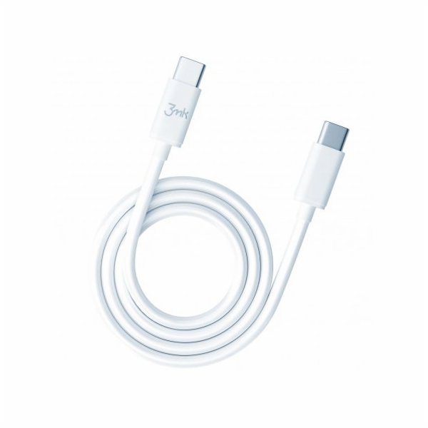 3MK Hyper kabel USB-C/USB-C 2m 100W kabel bílý/bílý