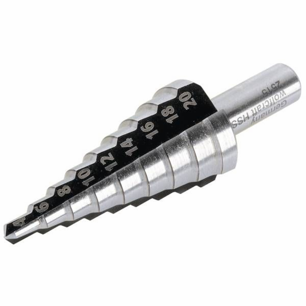 Wolfcraft stupňovitý válcový vrták 4 6 10 12 14 16 8 18 2...