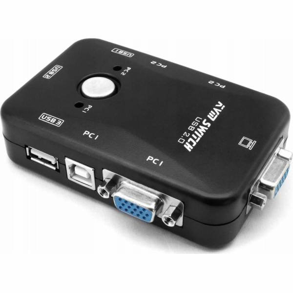 KVM VGA SPÍNAČ 2X1 SPÍNAČ 3XUSB HUB BOX