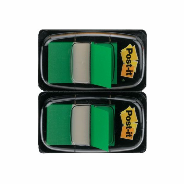 Post-it Indexing tab 680-G2EU, 25mmx43mm, zelená, 2 x 50k...