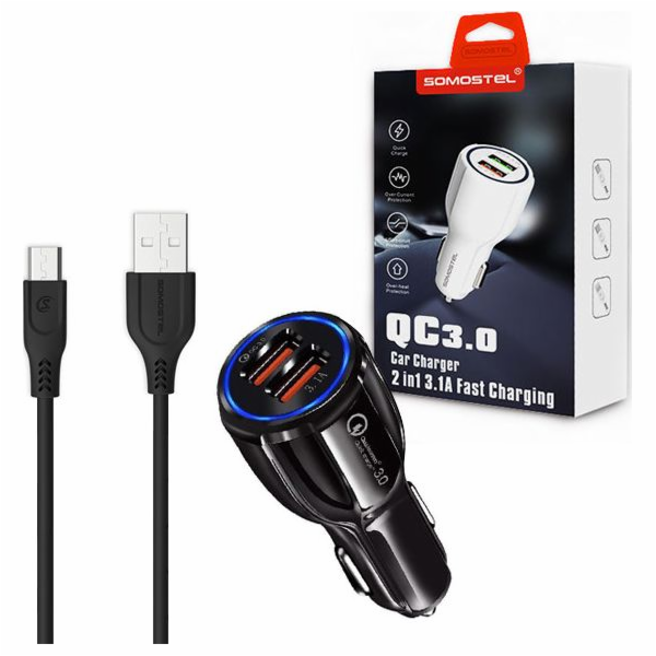 Somostel SMS-A45 nabíječka 2x USB-A 3,1 A (25684)