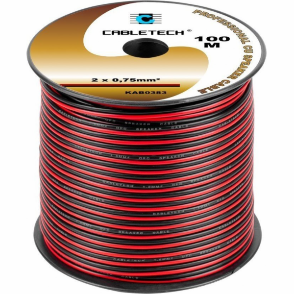 Kabel k reproduktoru Cabletech 0,75 mm černý a červený