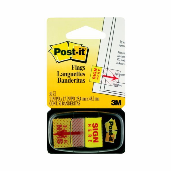 Post-it Indexovací štítky s potiskem, ikona ruky a tužky ...