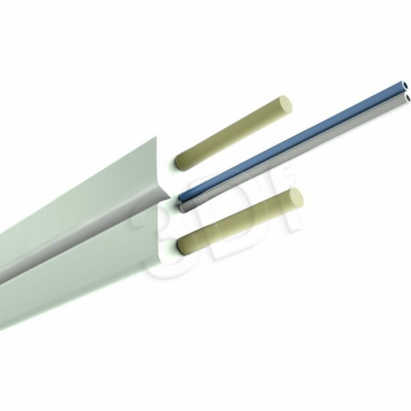 Alantec Flat FTTH optický kabel SM 2J 9/125 LSOH Bílý 100...