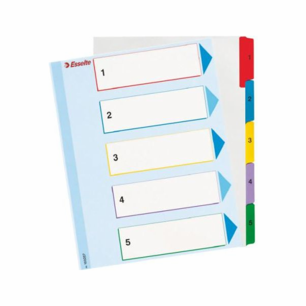 Esselte A4 Mylar Binder Děliče s popisem stránky (10K200D)