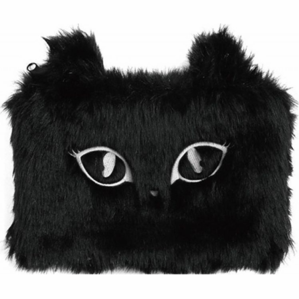 Penál MEMORIS Fluffy Cat vak na tužky, chlupatý, na zip, ...
