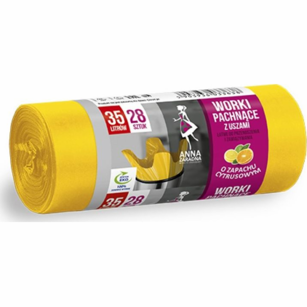 Anna Zaradna Pytle na odpadky s uchy ANNA ZARADNA, citrus...