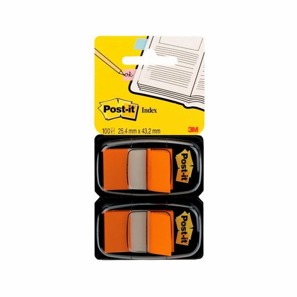 Post-it Indexing Tabs 680-O2EU Standard 2 Pack, Orange, 2...
