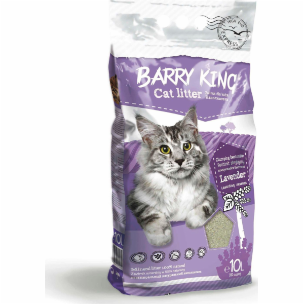 Barry King Bentonitové stelivo pro kočky levandule 10L