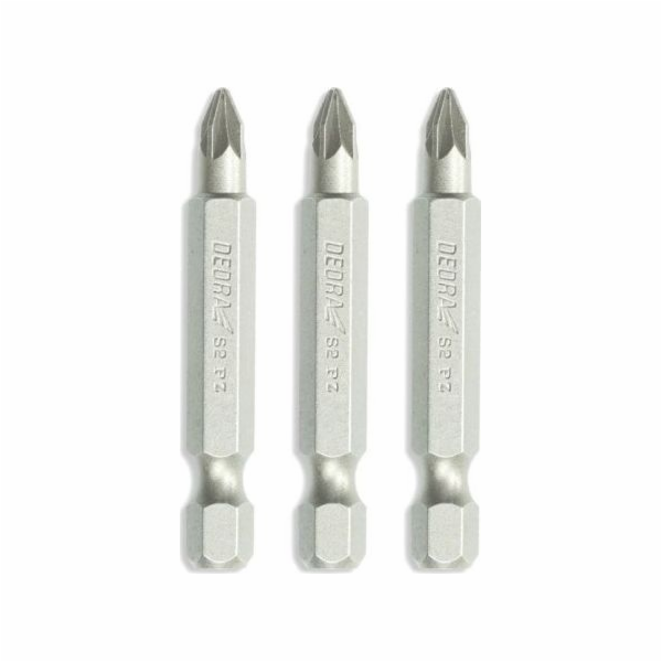 Sada šroubovacích bitů Dedra Pozidriv PZ1/2/3x50mm, blist...