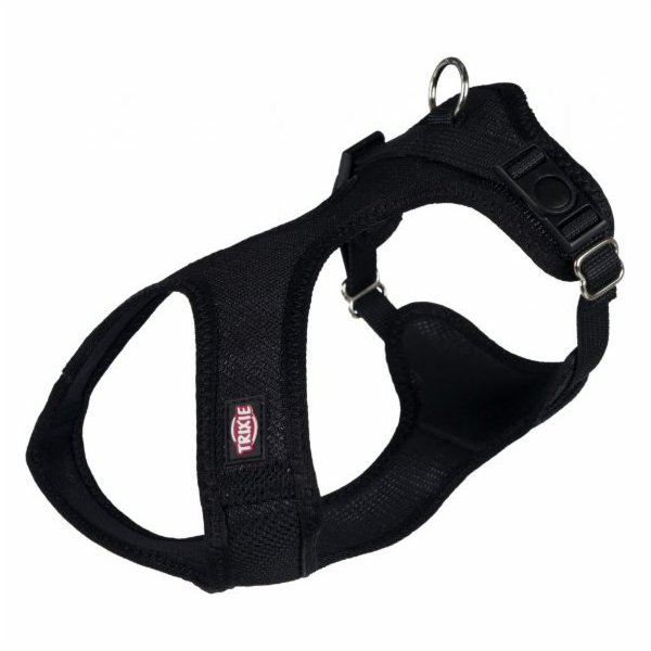 Postroj Trixie Soft, S–M: 35–60 cm/20 mm, černý